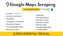 scrape google maps b2b leads extraction, business emails and data scraping