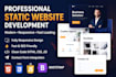 create a responsive static website using HTML CSS and javascript