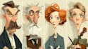 draw artistic cartoon caricatures