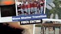 create a glass shatter video transition between two photos