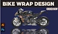 do unique bike, motorcycle any vehicle wrap design