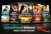 design contemporary romance book cover for amazon kdp