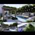 do landscape, terrace, backyard, pool, and patio
