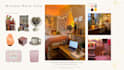 design a cozy, aesthetic interior with moodboard, layout and styling