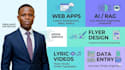develop web app, ai rag system ,flyers and data entry