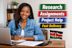 do quick assignments, projects, and professional research
