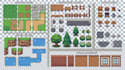 develop pixel art background and tilemaps, top down tileset, sprite sheet design