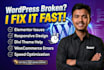 do urgent wordpress bug fixes, woocommerce issues and error