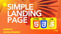 create a clean HTML CSS landing page