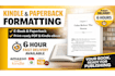do amazon KDP book formatting, ebook paperback formatting, kindle formatting