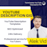 write youtube description templates with SEO optimisation