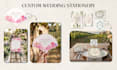 design elegant wedding invitations, signage and stationery