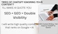 write GEO content for ai search engines