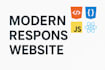 develop a professional responsive websiteusing HTML CSS js