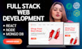 develop a full stack web application using react and databases