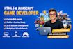 develop a professional HTML5 browser game using javascript and webgl