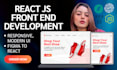 build responsive react js frontend website or UI