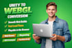 convert your unity project to a fast, playable webgl build