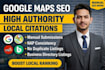build manually local citations and optimize your google maps SEO