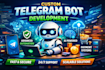 develop a custom telegram bot using  python telegram api bot automation