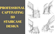 design a unique custom staircase with 3d model and shop drawings for fl, tx, co