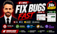 fix HTML CSS responsive website bugs
