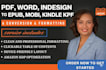 do ebook conversion from PDF, word, indesign into epub, kindle kpf, mobi