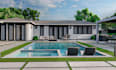 do backyard landscape design, 3d landscape design, pool, patio pergola rendering