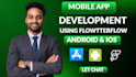 develop flutter mobile app android and ios flutterflow firebase, supabase, API
