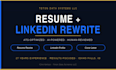 professional resume and linkedin profile rewrite with ai optimization