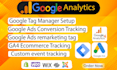 fix or setup google tag manager, ga4 ecommerce tracking, gtm conversion tracking