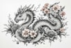 make a professional japanese, asian style tattoo design