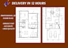 redraw autocad 2d floor plan and house plan