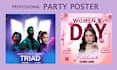 create eye catching party, club and event posters