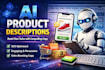write SEO product descriptions with ai