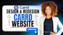 design carrd website, carrd landing page or redesign carrd website