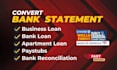 convert bank statement into financial statement