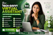 your tech savvy virtual assistant for a 1 hour sprint