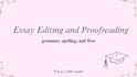 edit and proofread your essay for grammar and clarity