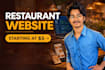 design a modern restaurant or cafe website