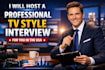 host a professional talk show interview for your brand