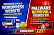 redesign webseite wordpress, landing page, malware removal, elementor developer