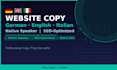 write SEO optimized german website copy
