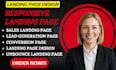 design responsive landing page in unbounce, instapage, convertkit and mailchimp