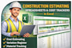 create professional construction excel trackers and templates