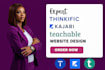 create thinkific website, kajabi, teachable and online course websites