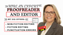 be your book editor, proofread fiction and non fiction manuscript, short story