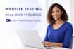 do user testing and give UX feedback for your website