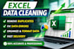 do excel data cleaning, formatting and remove duplicates