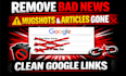 remove mugshots, negative articles, unwanted google search results